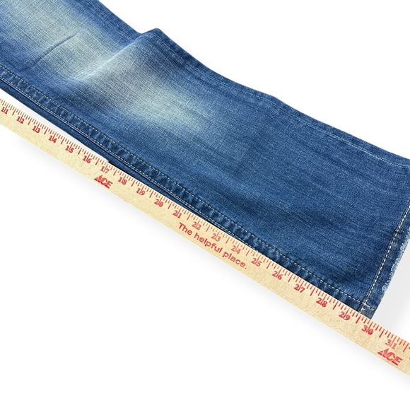 Miss Me Jeans Womens 27 Blue Bootcut Embroidered Stars Stripe Pockets Rhinestone - Picture 11 of 16